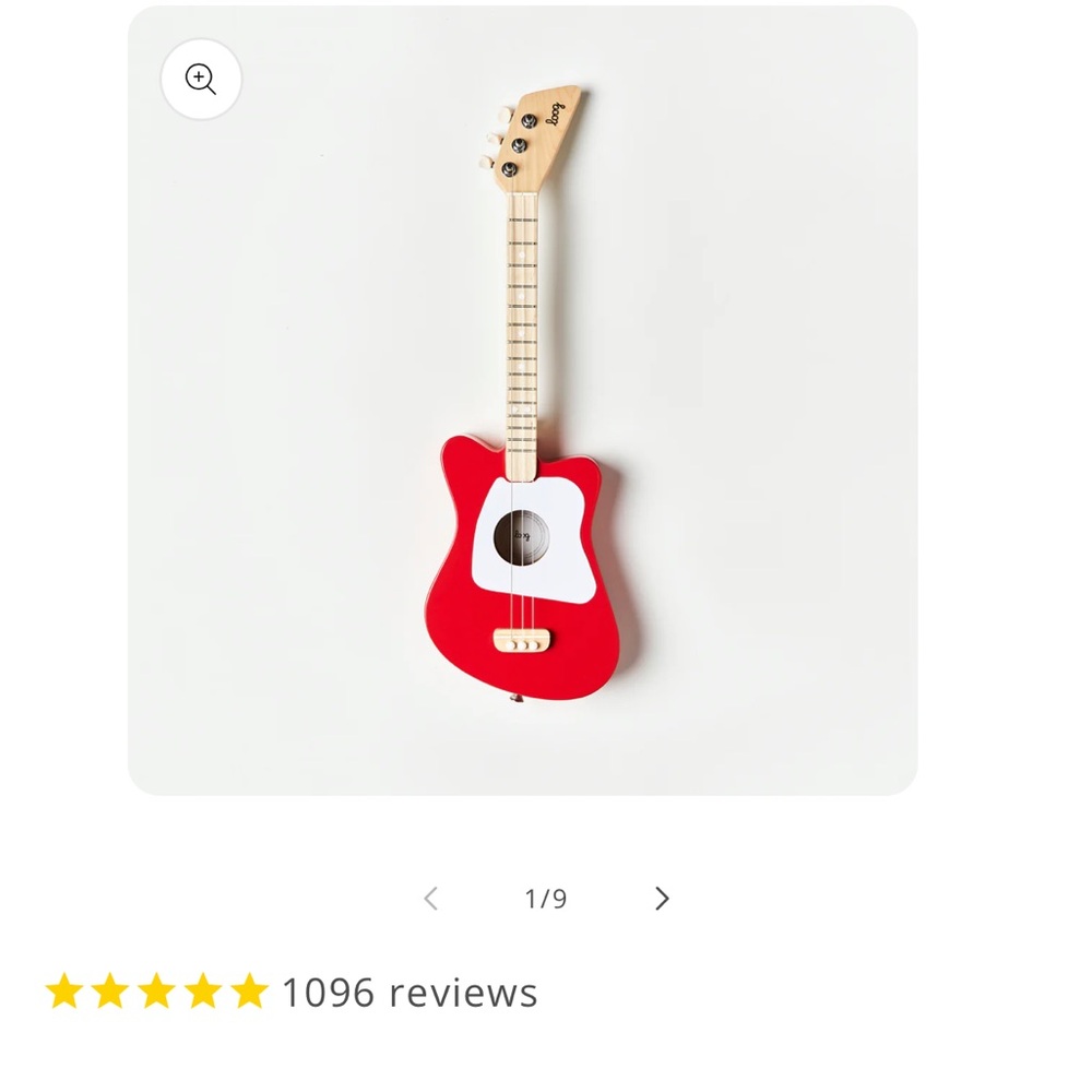 Red Kids Toy Guitar